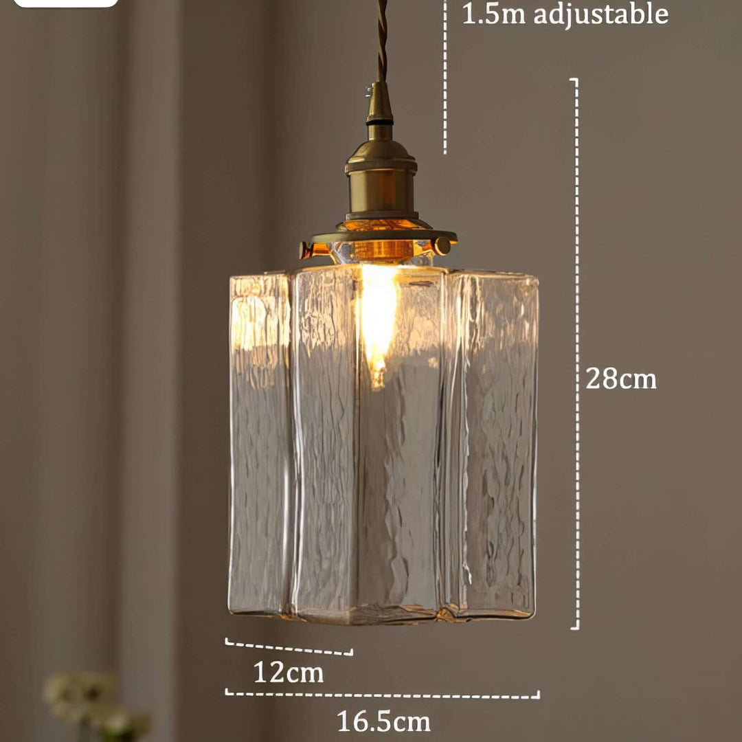 Lampe suspendue rétro en verre au design moderne