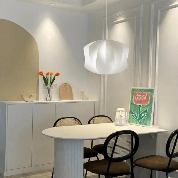 Lampe à suspension moderne design en demi-bois