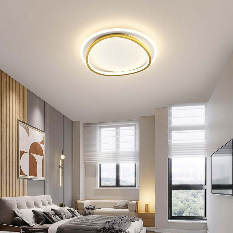 Moderne LED-Deckenleuchte Schwarz-Gold