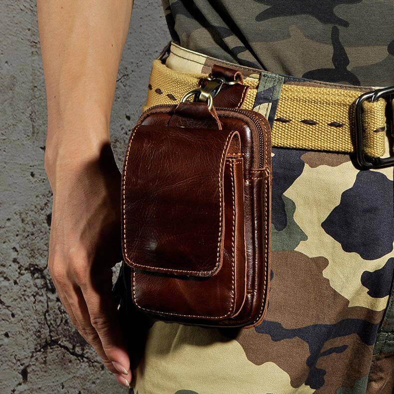Sac banane en cuir pour homme