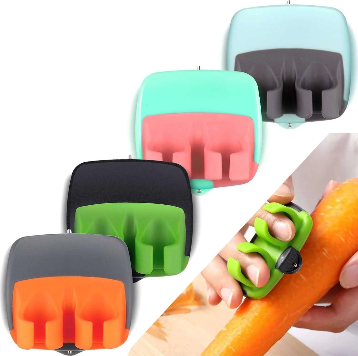 4er Set Finger-Gemüseschäler - Schnell & Präzise Schälen