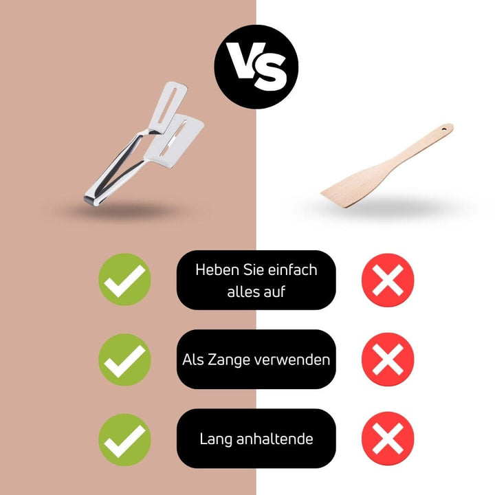Doppelseitiger Edelstahlpfannenwender