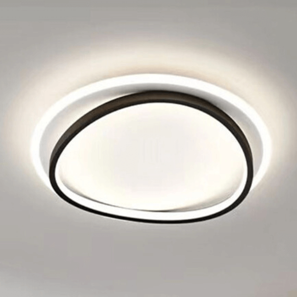 Plafonnier LED moderne noir et or
