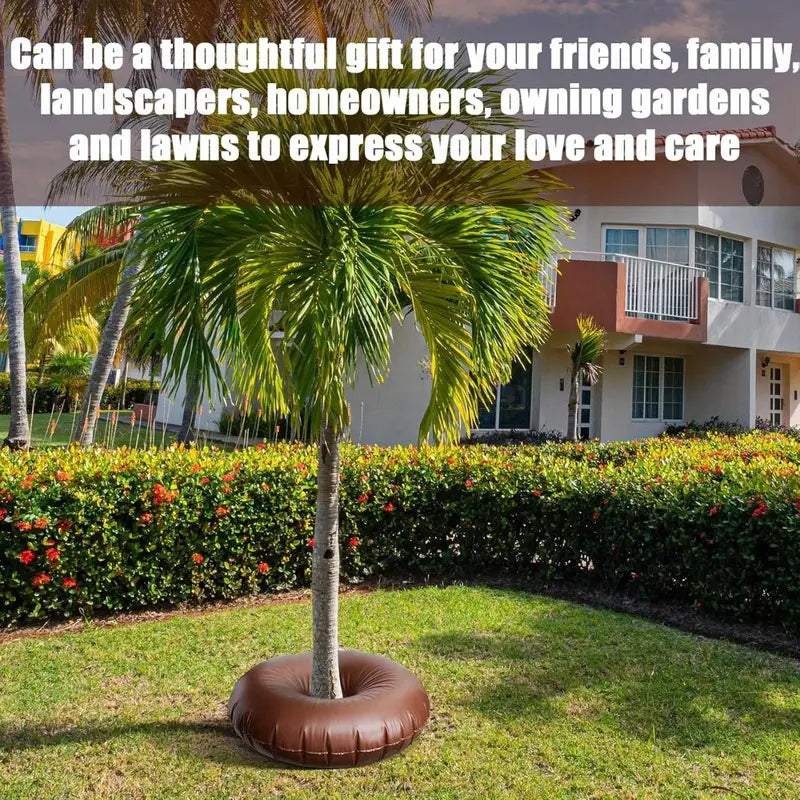 "Baum Bewässerungstasche mit Tropfbewässerung für gleichmäßige Wasserzufuhr an Wurzeln, ideal für Gartenpflege."