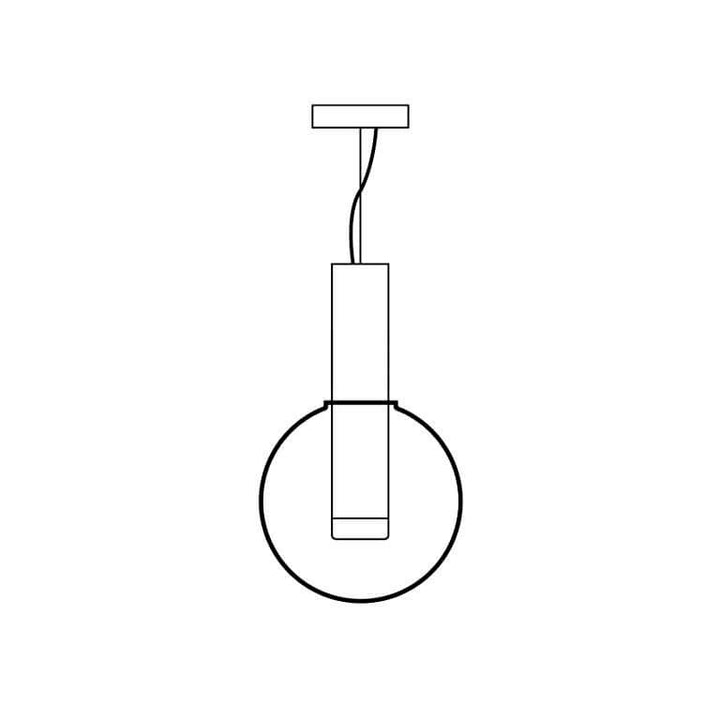 Suspension élégante en verre et métal