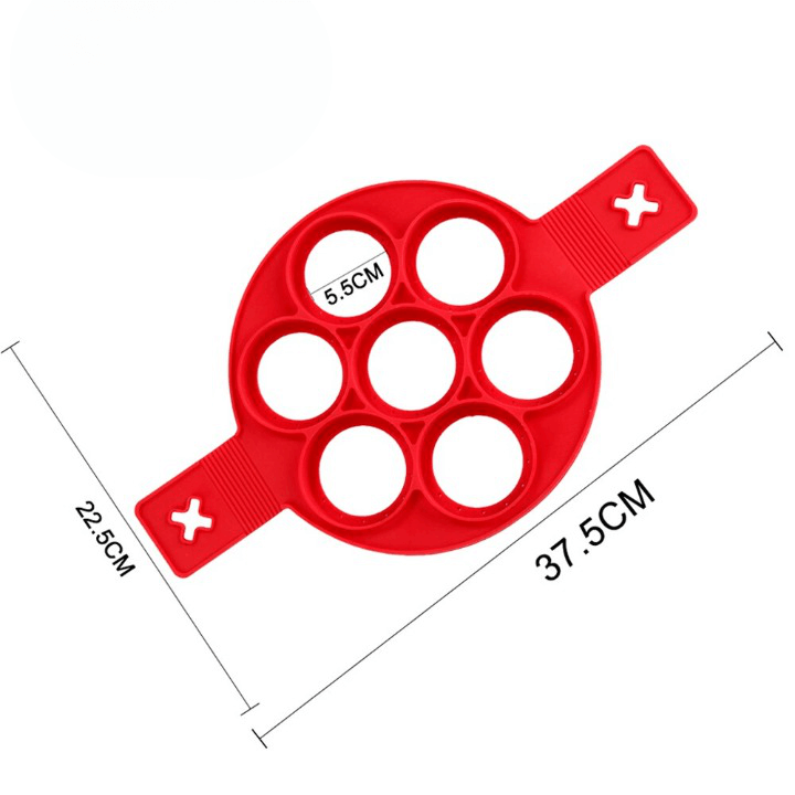 Poêle à crêpes antiadhésive en silicone 7 pièces