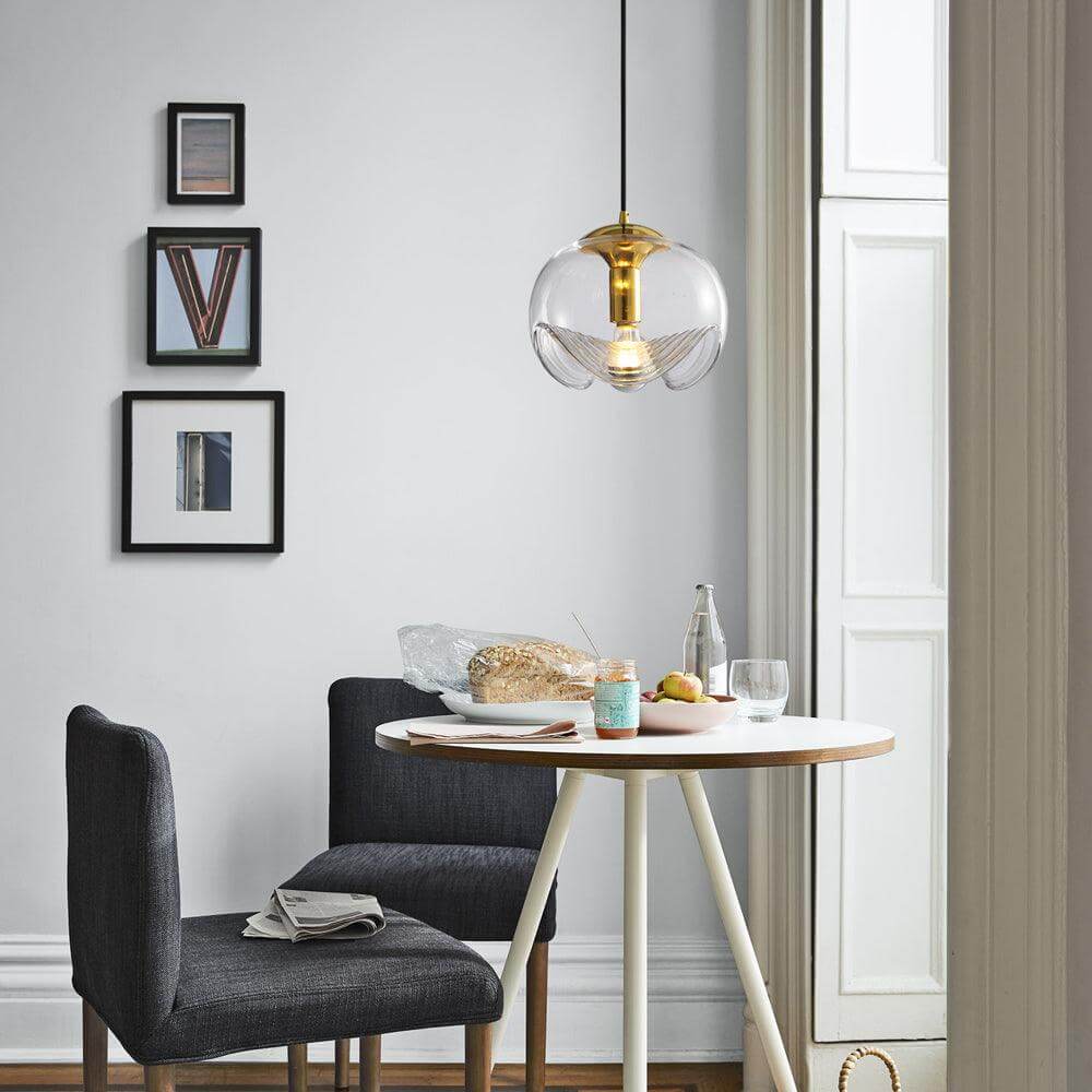 Suspension moderne en forme de vague - luminaire en verre
