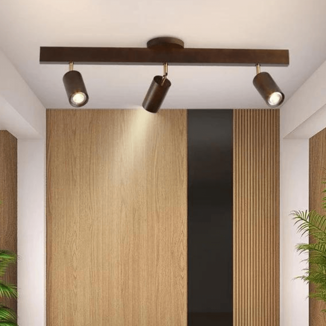 Spot de plafond orientable en bois EcoLux