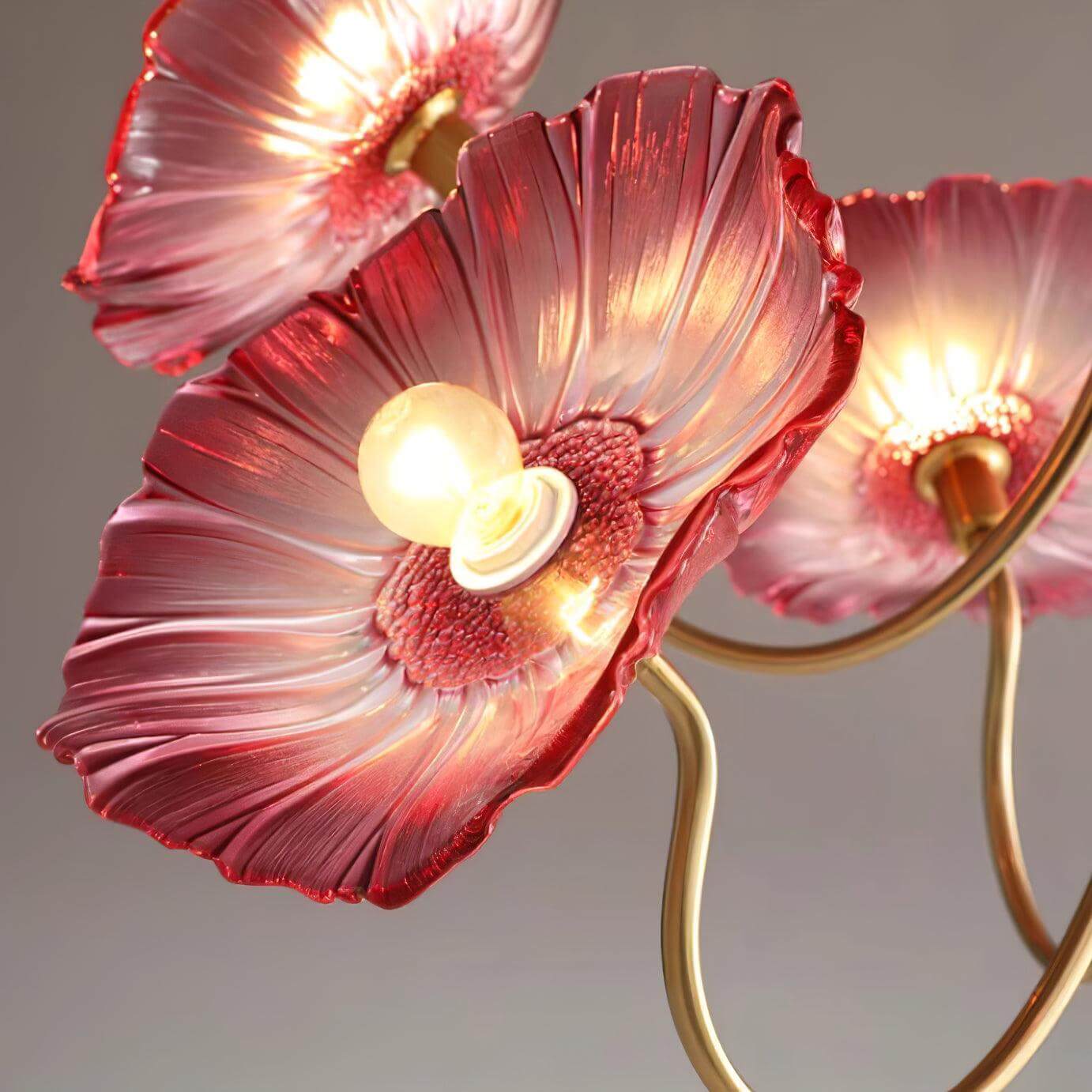 Blumen Kronleuchter Milchglas