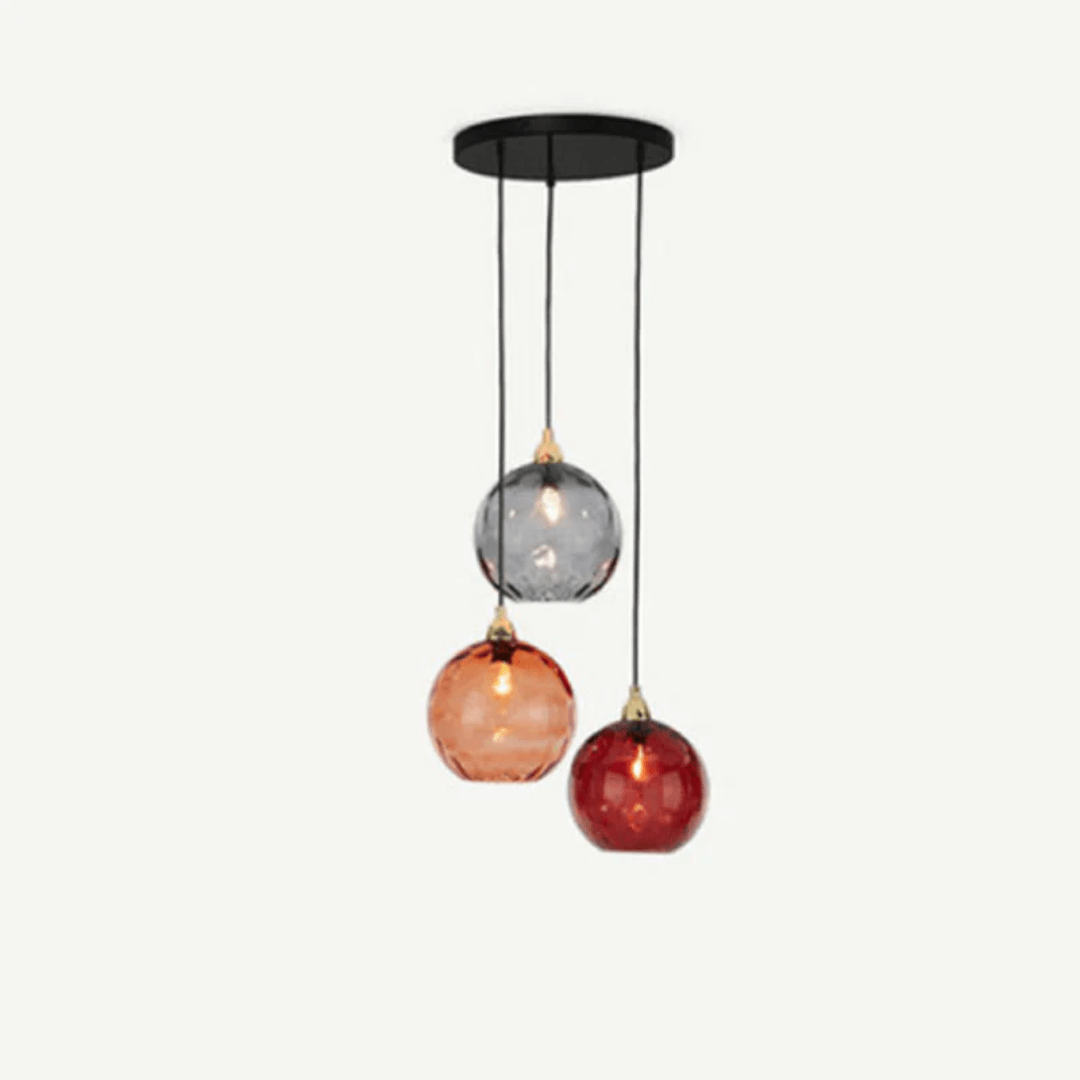 Moderne 3er Cluster Pendelleuchte Glas
