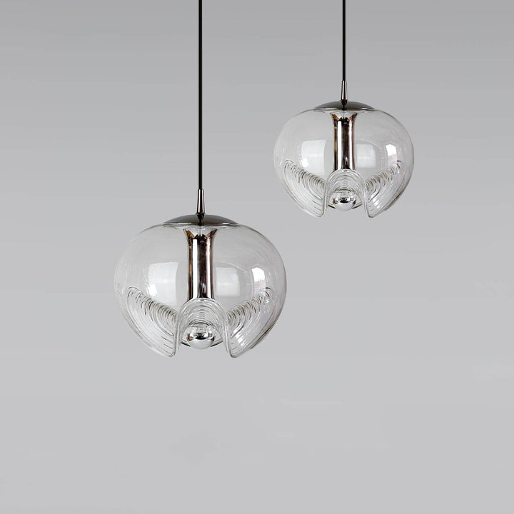 Suspension moderne en forme de vague - luminaire en verre