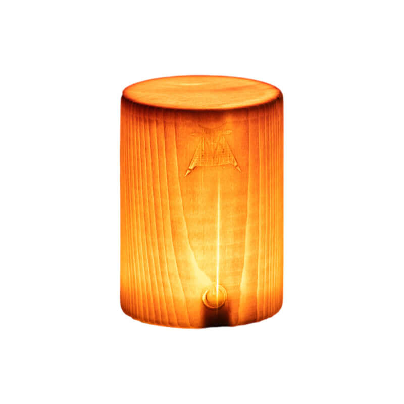 LED Tischlampe Holzoptik Akku & Touch