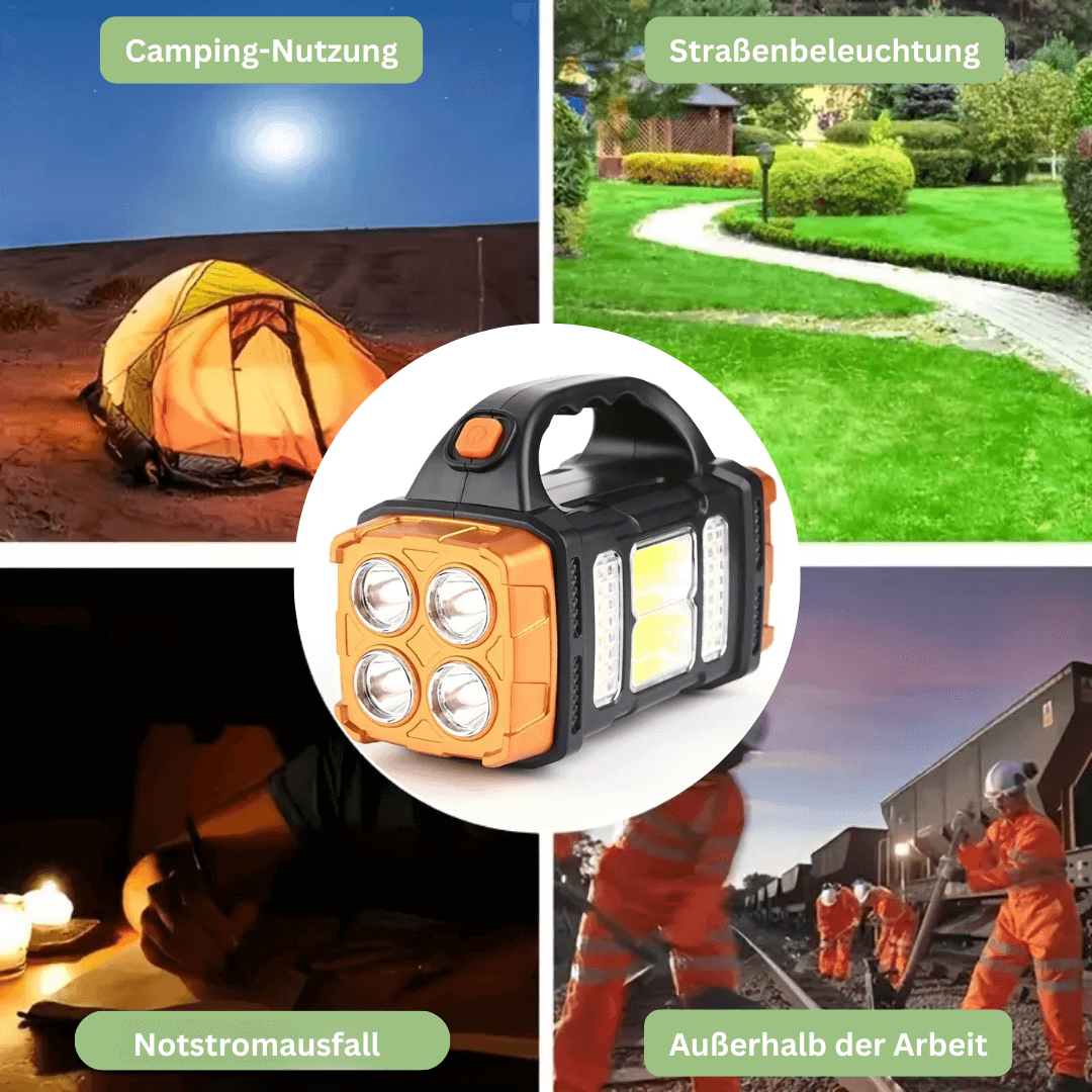 3-in-1 Solar-Notfalllampe mit Powerbank
