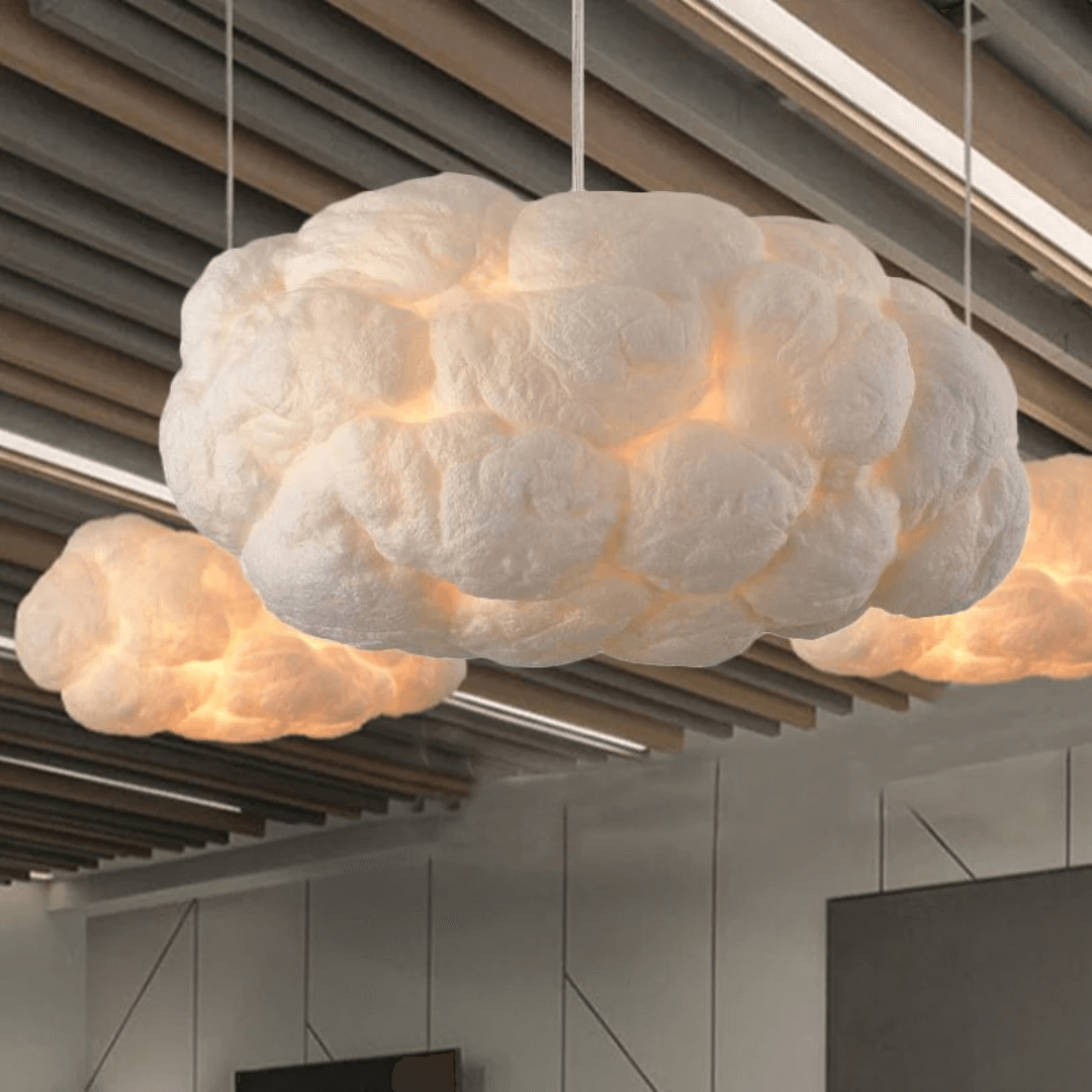 Suspension LED Cloud coton - PVC blanc