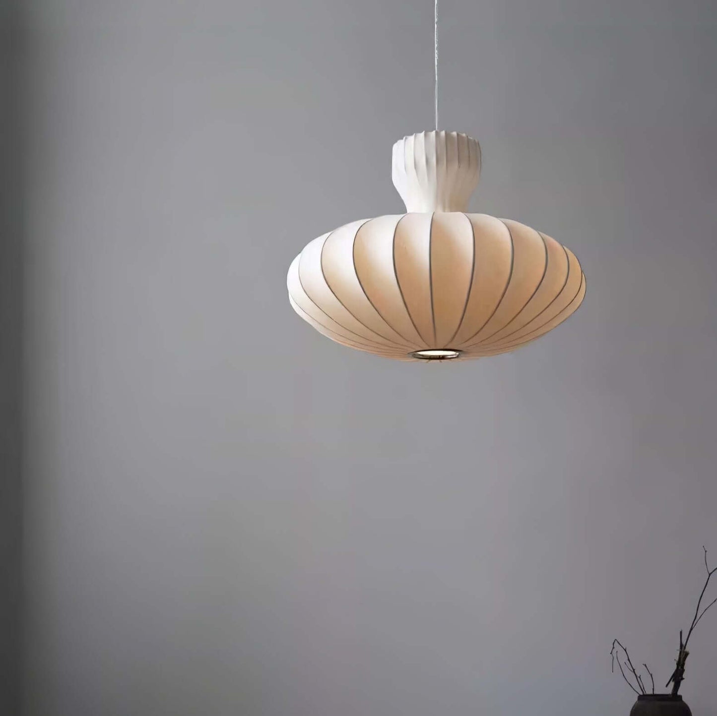 Seiden Pendelleuchte, Vintage Design, 3 Größen