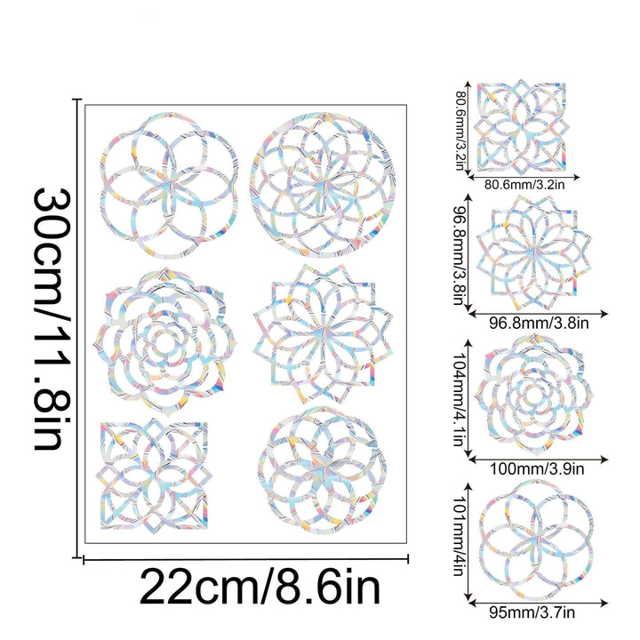 Décoration de fenêtre arc-en-ciel - autocollante, colorée, décorative