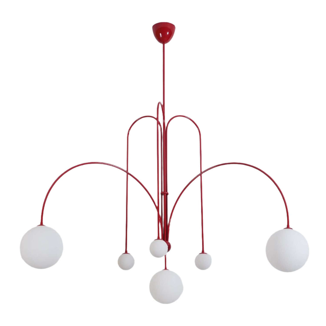 Suspension élégante en verre et métal