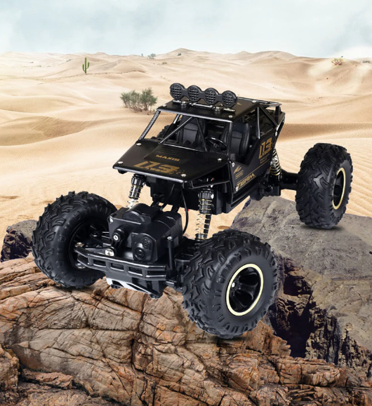 "BeastTrek X4 RC Monstertruck mit robustem Design, 4x4-Antrieb und großen Gummireifen für Offroad-Abenteuer."