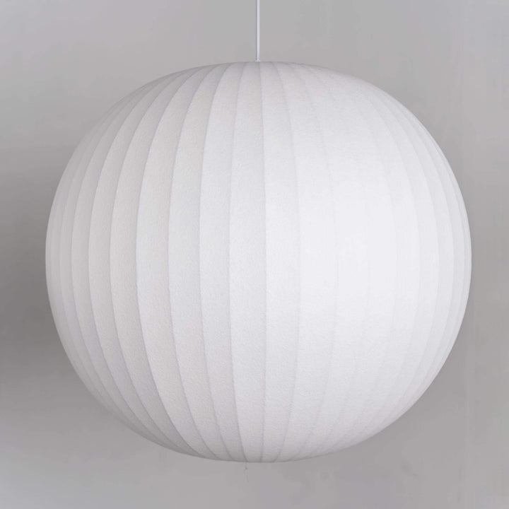 Lampe suspendue moderne blanche - soie et acier