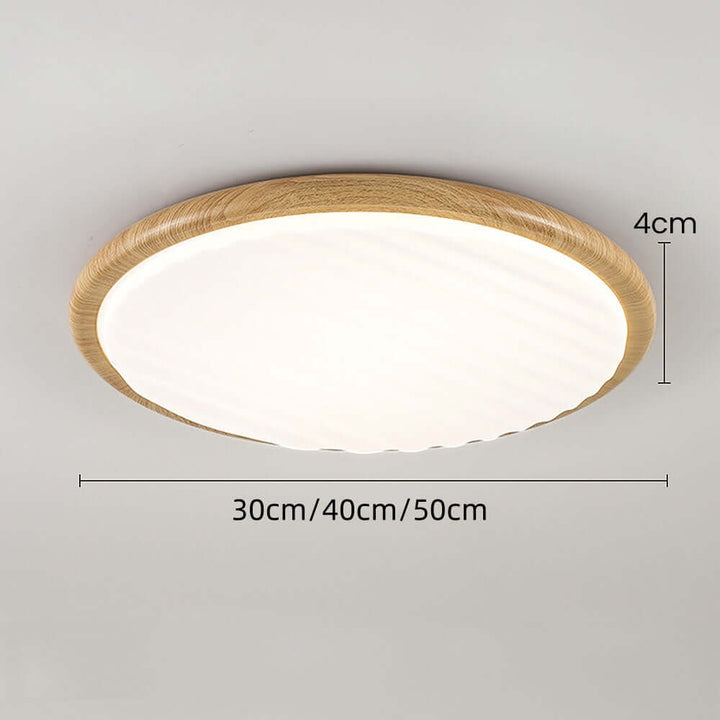 Plafonnier LED aspect bois pour chambre à coucher