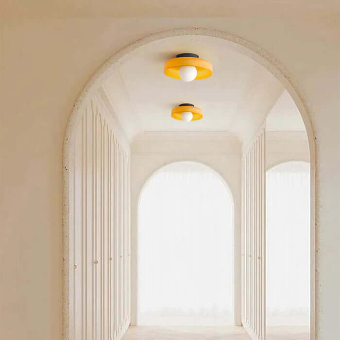 Moderne Runde Glas Deckenleuchte