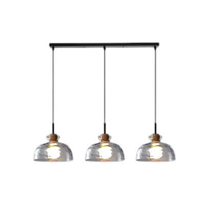 Lustre moderne en verre, 1/3 têtes