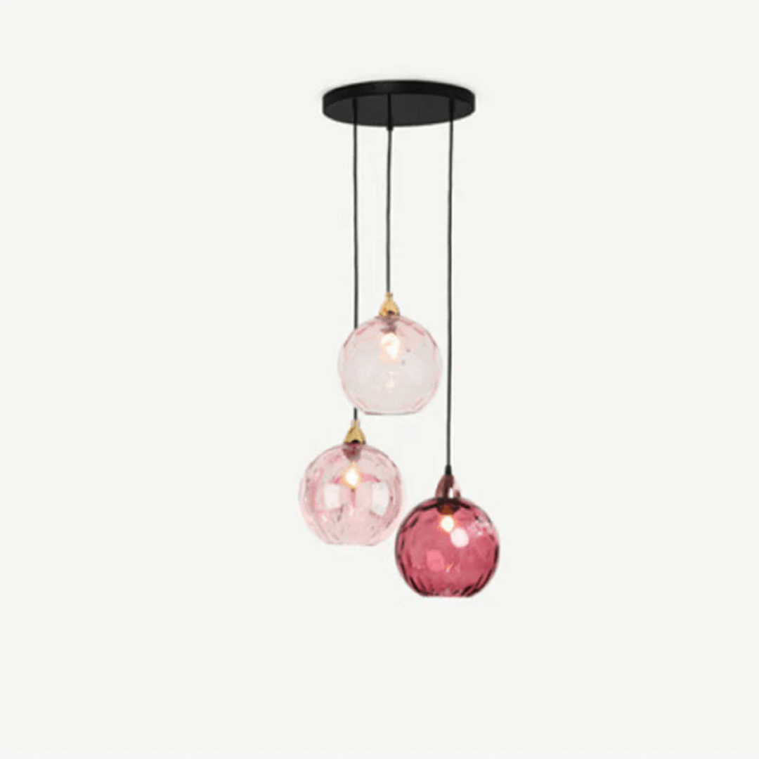 Moderne 3er Cluster Pendelleuchte Glas