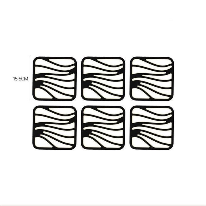6er Set Hitzeuntersetzer - Modernes Design