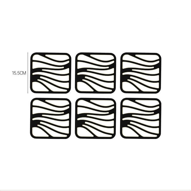 6er Set Hitzeuntersetzer - Modernes Design