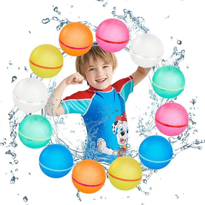 Bunte, wiederverwendbare Wasserbomben für Kinder, umweltfreundlich, robust, ideal für Sommer, leicht zu befüllen.