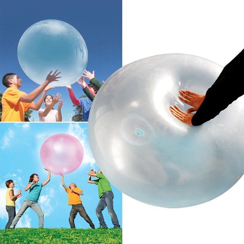 Bunter aufblasbarer Bubble Ball für Kinder, ideal für Wasserspiele, robustes Material; schwimmt auf Wasseroberfläche.
