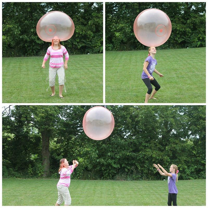 Bunter aufblasbarer Bubble Ball für Kinder, ideal für Wasserspiele, robustes Material; schwimmt auf Wasseroberfläche.