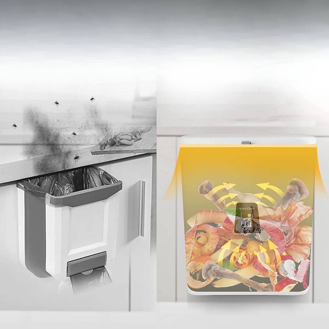 Multifunktionaler Abfalleimer - Platzsparer
