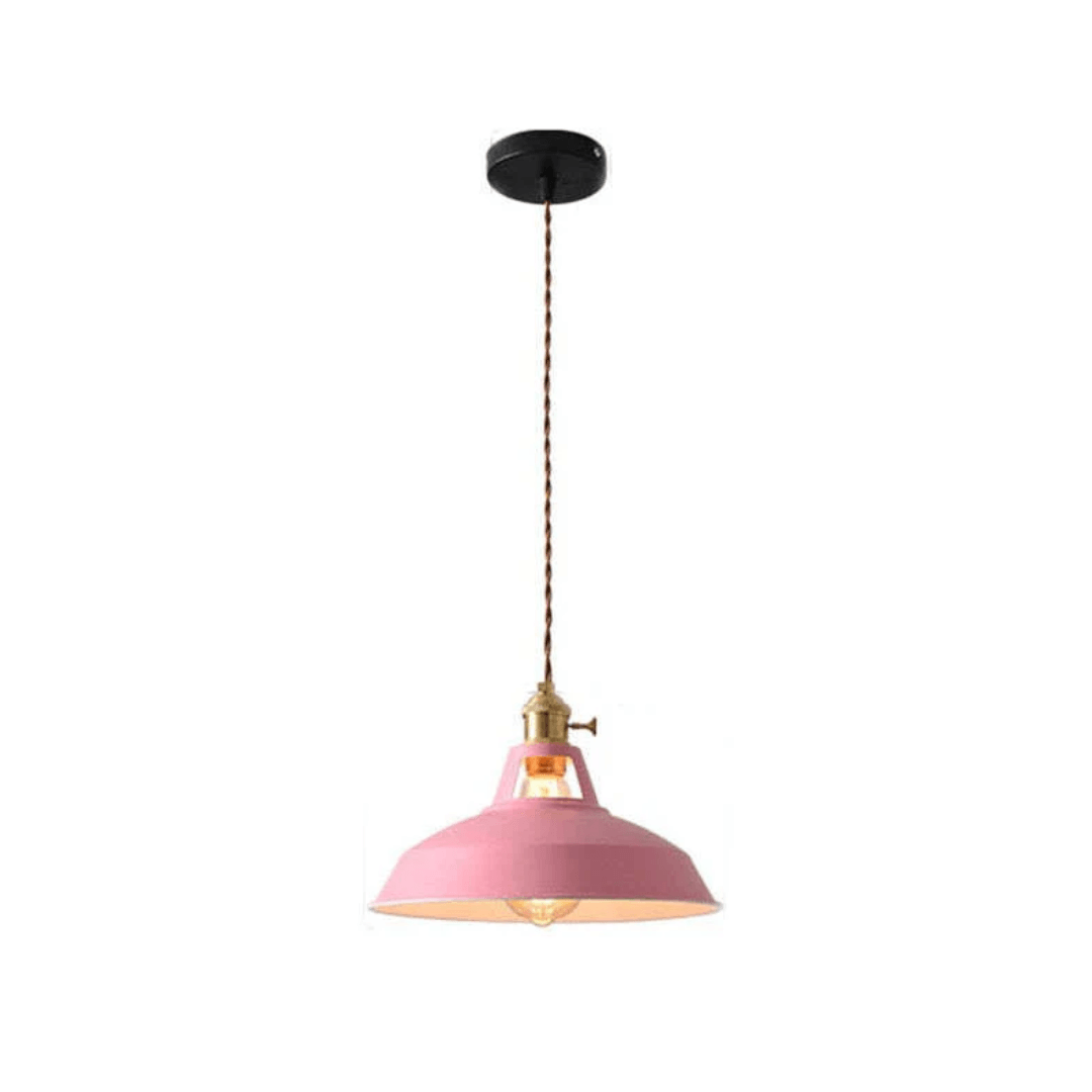 Lampe suspendue LED colorée au design moderne en métal