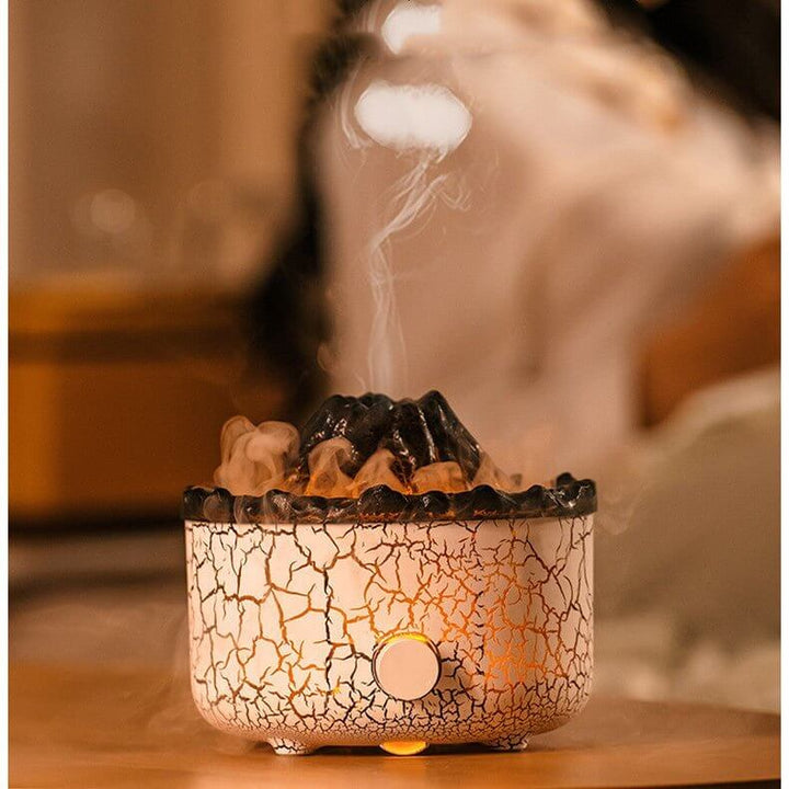 Humidificateur volcanique avec LED et brume