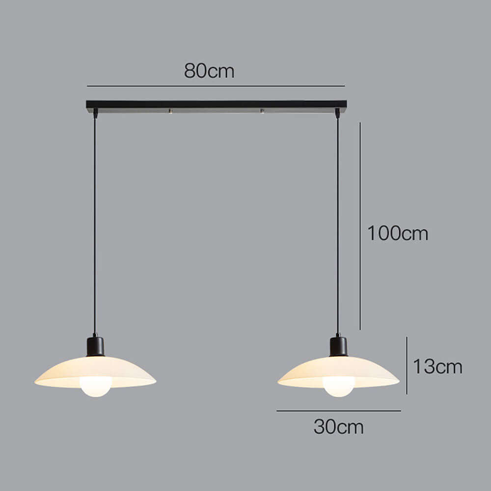 Minimalistische Pendelleuchte Weißglas