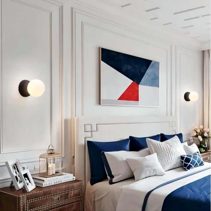 Lampe suspendue design en ciment et verre