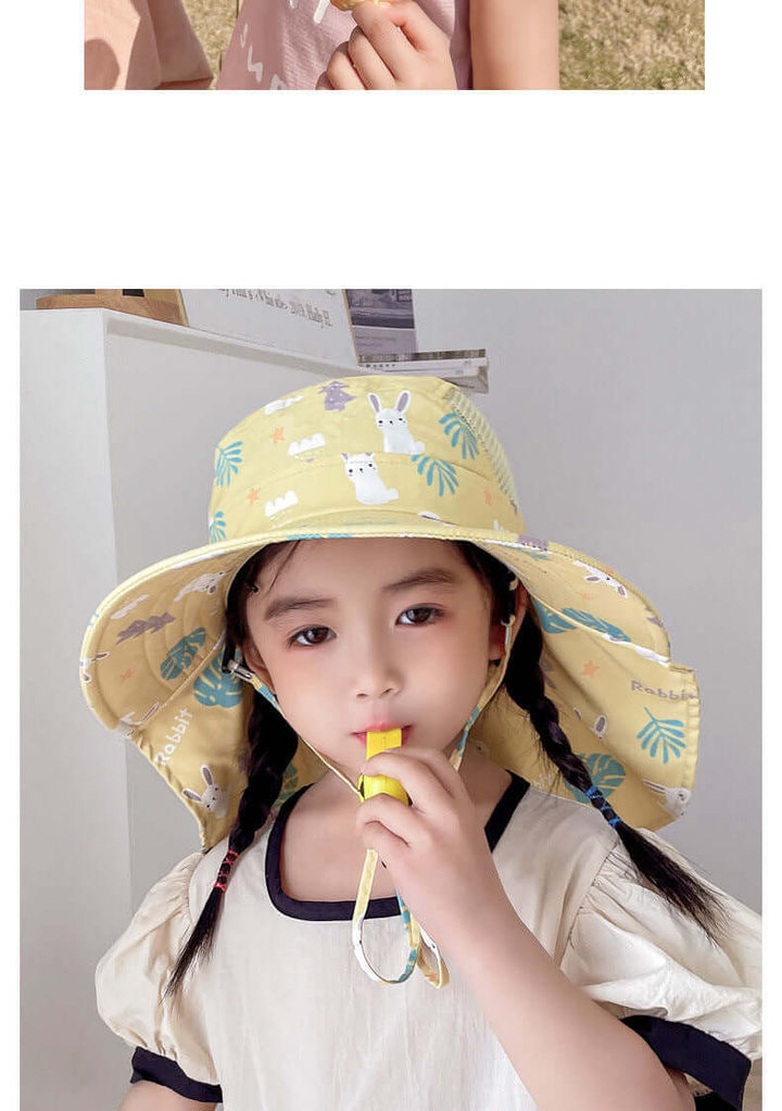 Sonnenhut Kinder Anti-UV mit Pfeife - Schutz für Sommertage