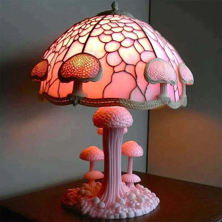 Lampe de table en vitrail - lumière d'ambiance