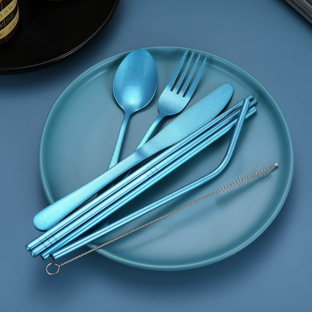 Ensemble de couverts portables en acier inoxydable - compagnon de voyage