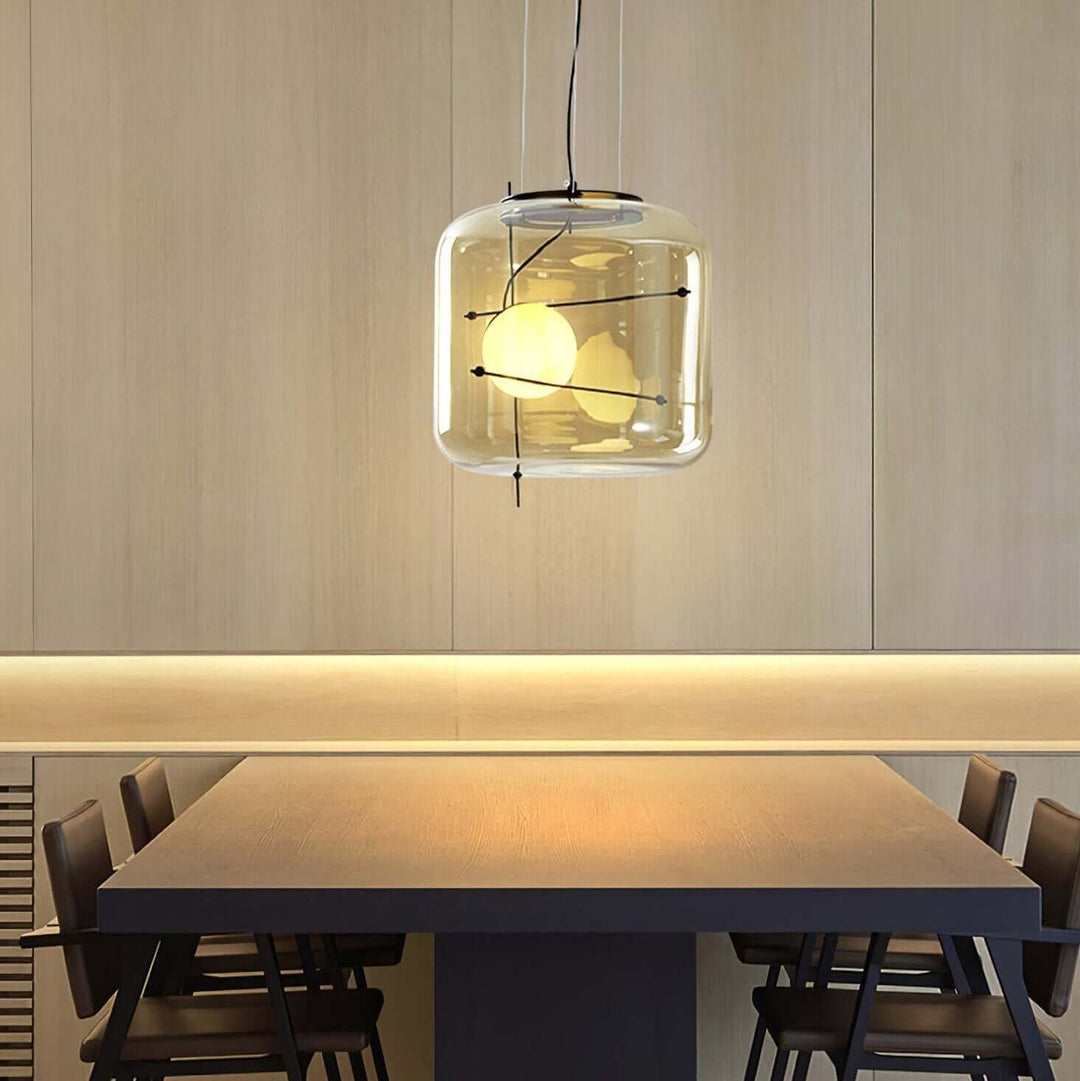 Suspension moderne en verre Ø 30cm