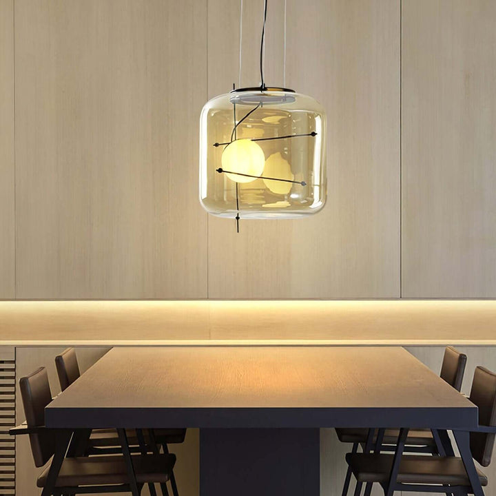 Suspension moderne en verre Ø 30cm