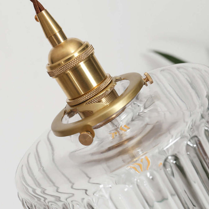 Lampe suspendue élégante en verre cristal vintage