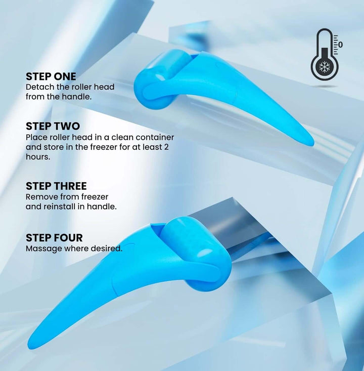 Rouleau de glace pour le visage - anti-rides et anti-poches