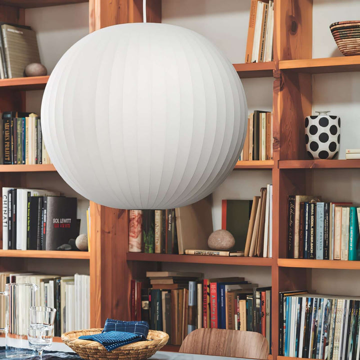 Lampe suspendue moderne blanche - soie et acier