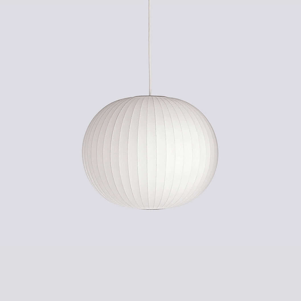 Lampe suspendue moderne blanche - soie et acier