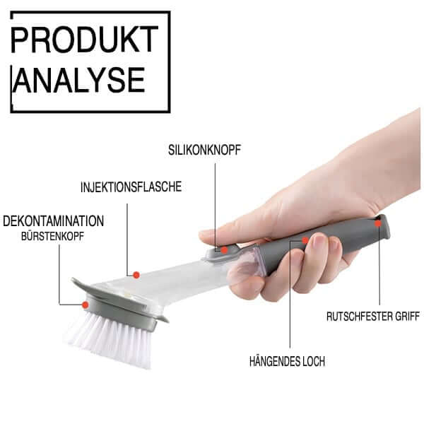 Brosse à vaisselle avec distributeur de savon - aide de cuisine