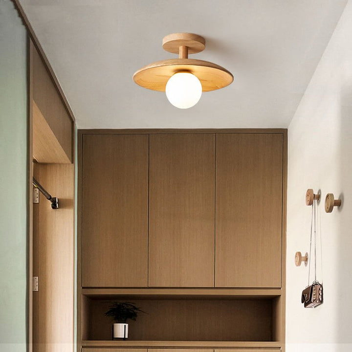 Plafonnier japonais design en bois