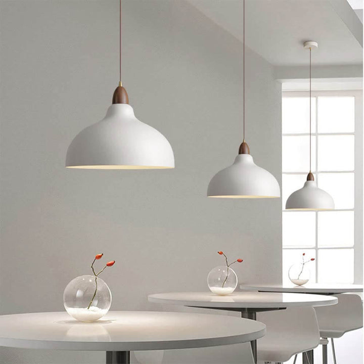 Lampe suspendue scandinave en bois
