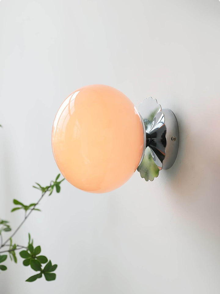 Applique murale moderne en verre rose